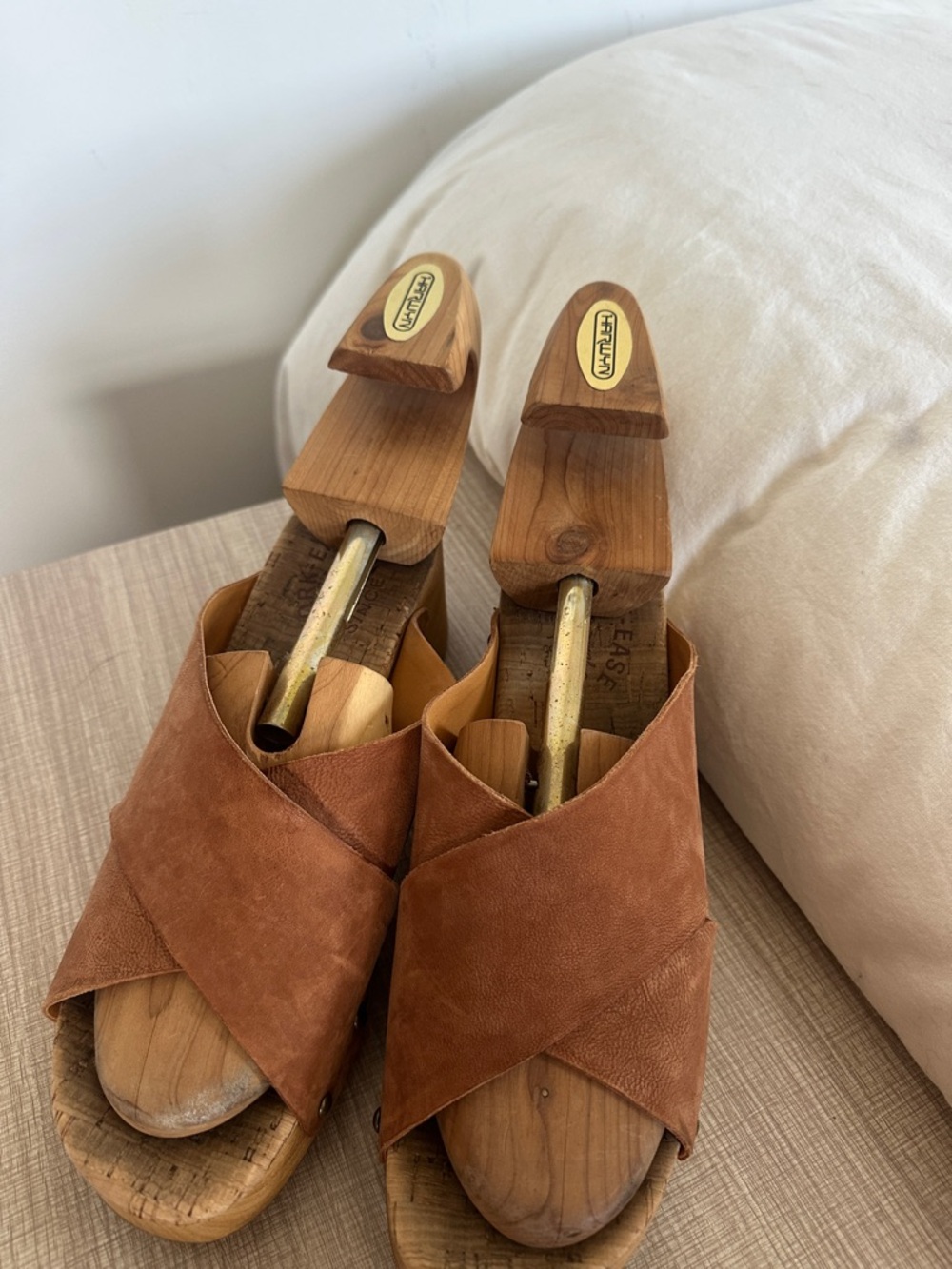 Kork-Ease Brown Leather Studded Clogs - Picture 4 of 4